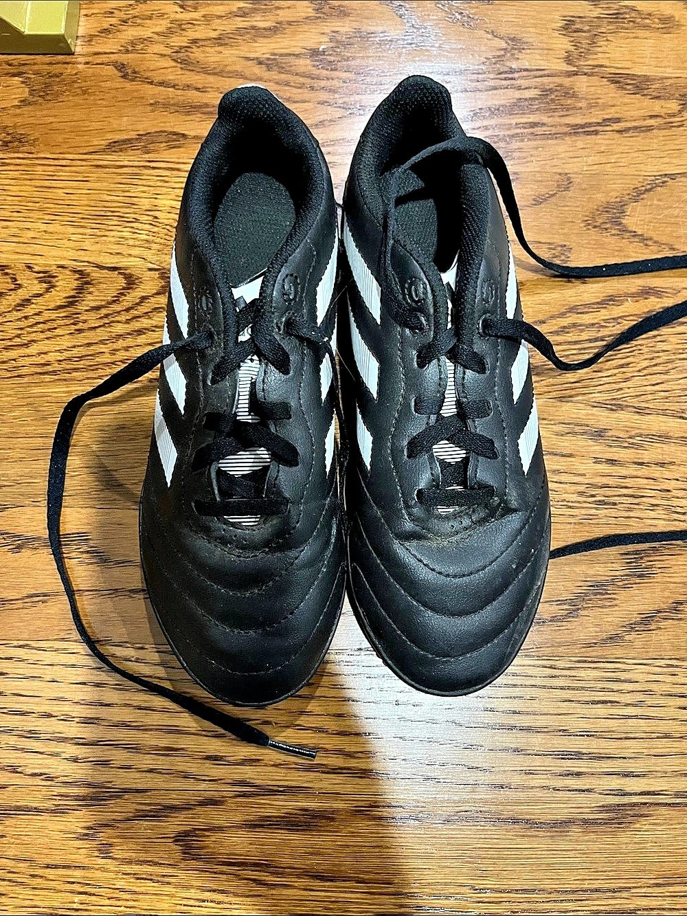 adidas Goletto Turf Soccer Shoes Kids Black & White Athletic Shoes